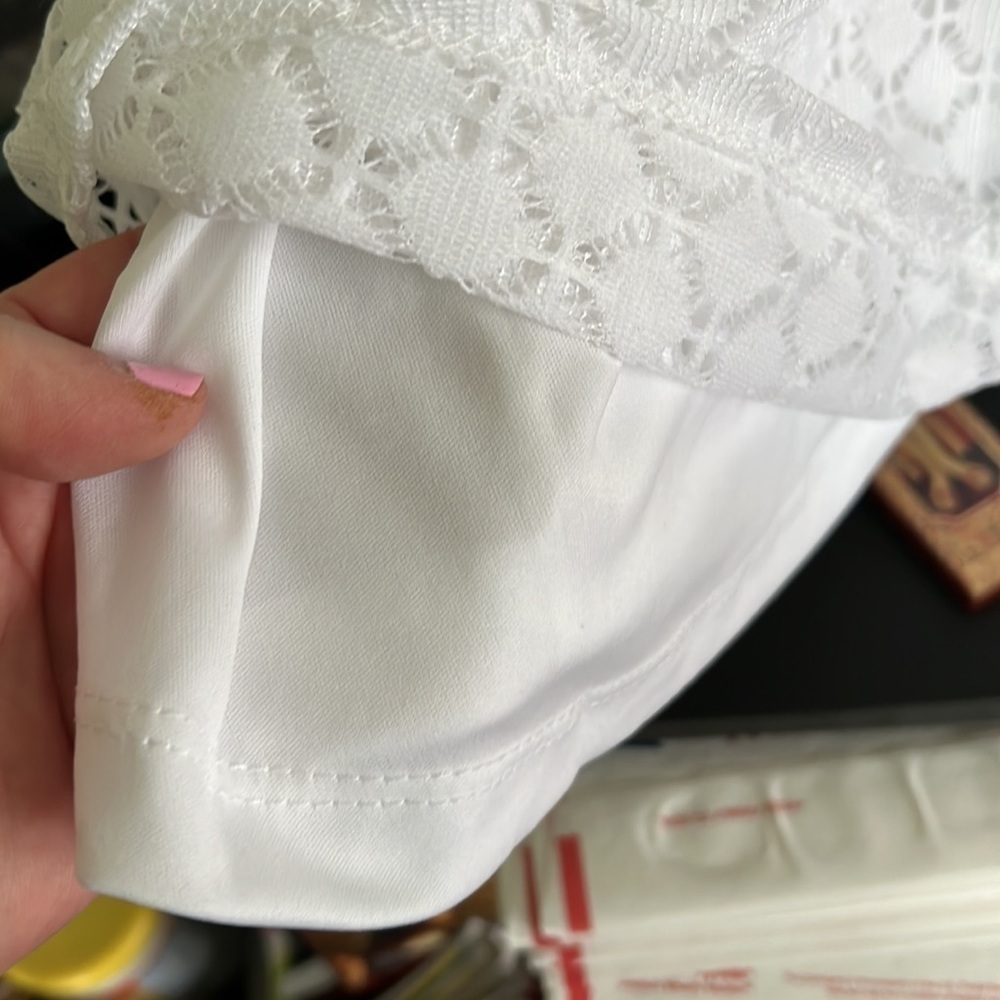 SALON STUDIO Women’s White Fully Lined Special Occasion Dress, Size Small, EUC. - Picture 7 of 8